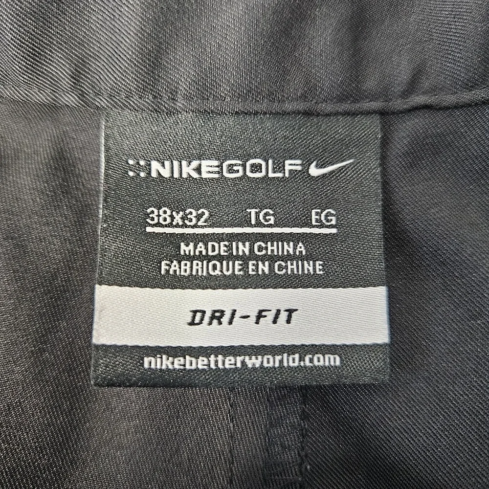 Nike Dri-Fit Dress Pants Men's 38x32 Black Straight Formal Golf Flat Front Used